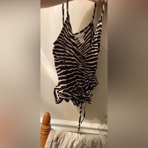 Zebra cropped cami